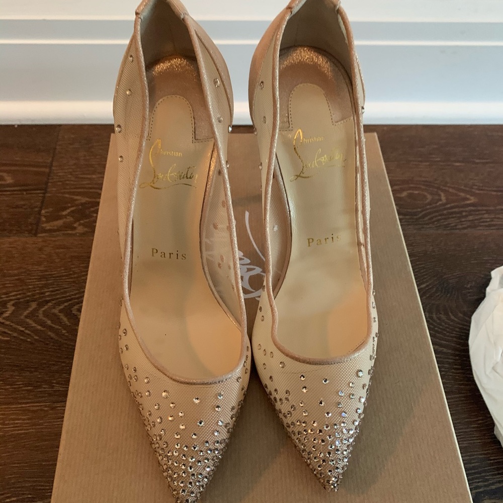 Christian loboutin crystal heels